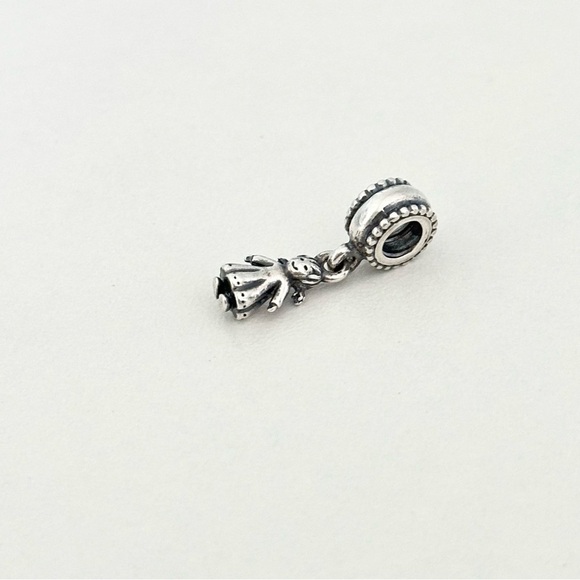 Pandora Little Girl With Pigtails Child Kid Rare Retired Bead Dangle Charm - Picture 4 of 8